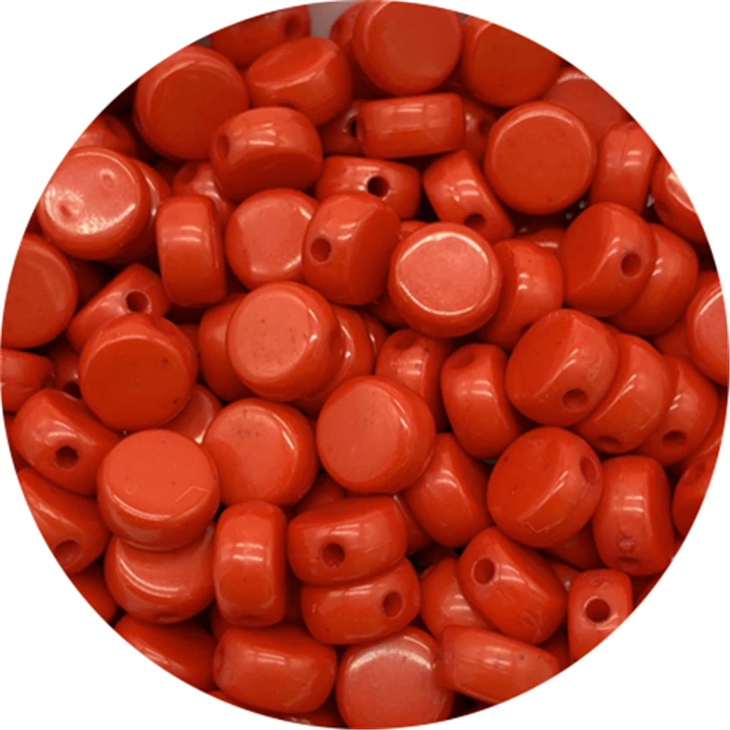 100 шт. 7 мм акриловые бусины овальной формы с отверстием для самостоятельного