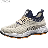 2021 new spring and summer single shoes mens shoes versatile sports casual shoes thin breathable flying mesh shoes