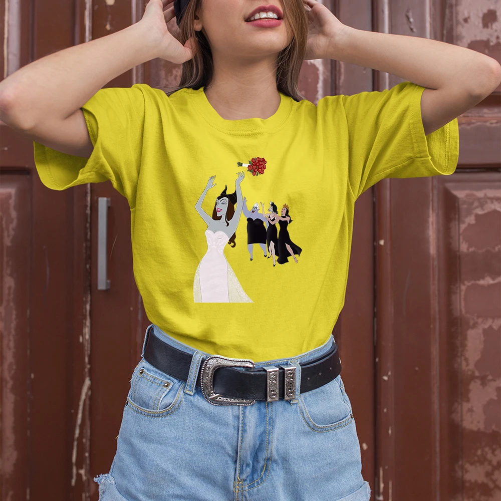 

2021 High Quality Women T-Shirts Casual Basic Modern Tshirt Clothing Female Beautiful Disney Villain Melficent Loose Dropship