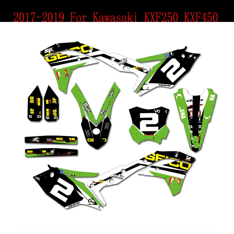 

Наборы наклеек, для Кавасаки KXF250, KXF450, KXF, 250, KXF, 450, 2017, 2018