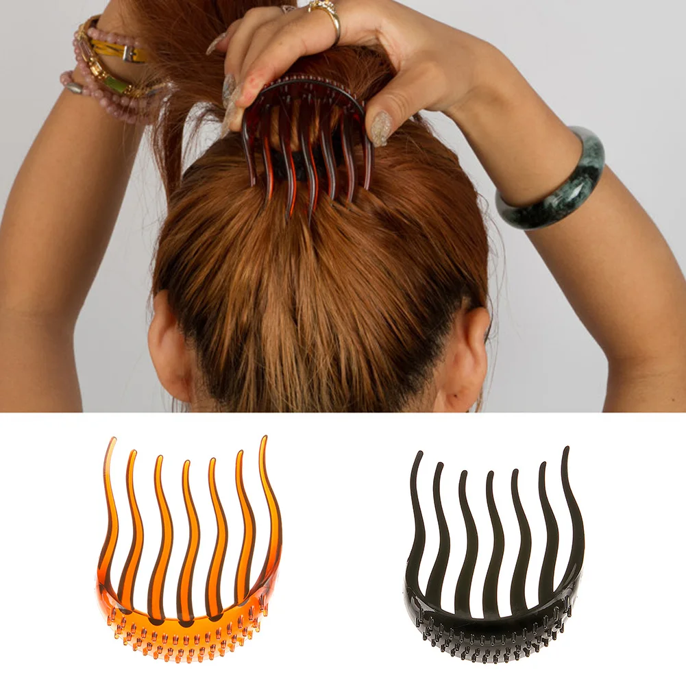 

2021 Fashion Women Hair Styling Clip Fluffy Plastic Stick Bun Maker Braid Tool Ponytail Holder Hairpins Hair Accessories