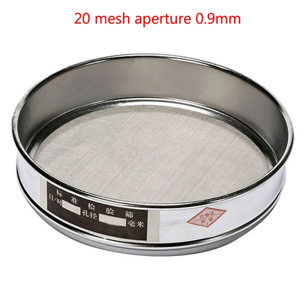 

10-100Mesh Laboratory Standard Test Sieve 304 Stainless Steel 20cm Experimental Inspection Sieves Traditional Chinese Medicine