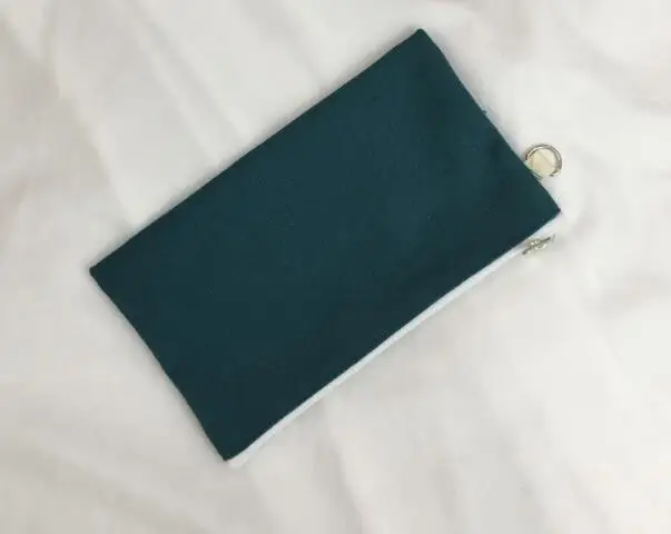 100 шт цветные Пустые холщовые пеналы на молнии для ручек хлопковые косметички