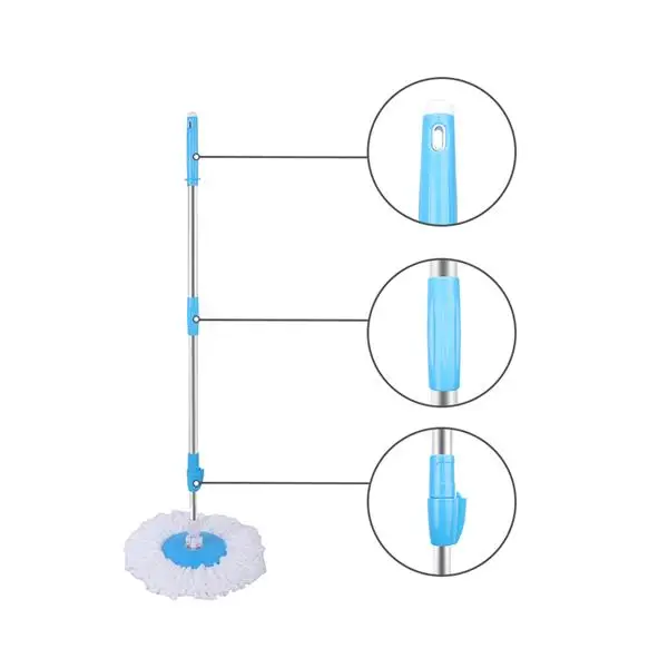 

360 Spin Mop with Bucket Dual Mop Heads Use Squeeze Rotating Mop To Quickly Dispense Floor Mop Rag And Wash Floor Mop Blue