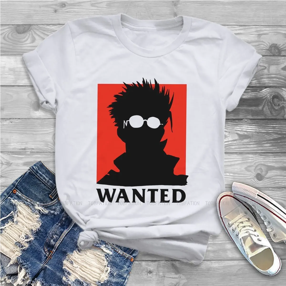 Футболка Trigun Vash с принтом Томпсон для девушек аниме желаемая женская футболка