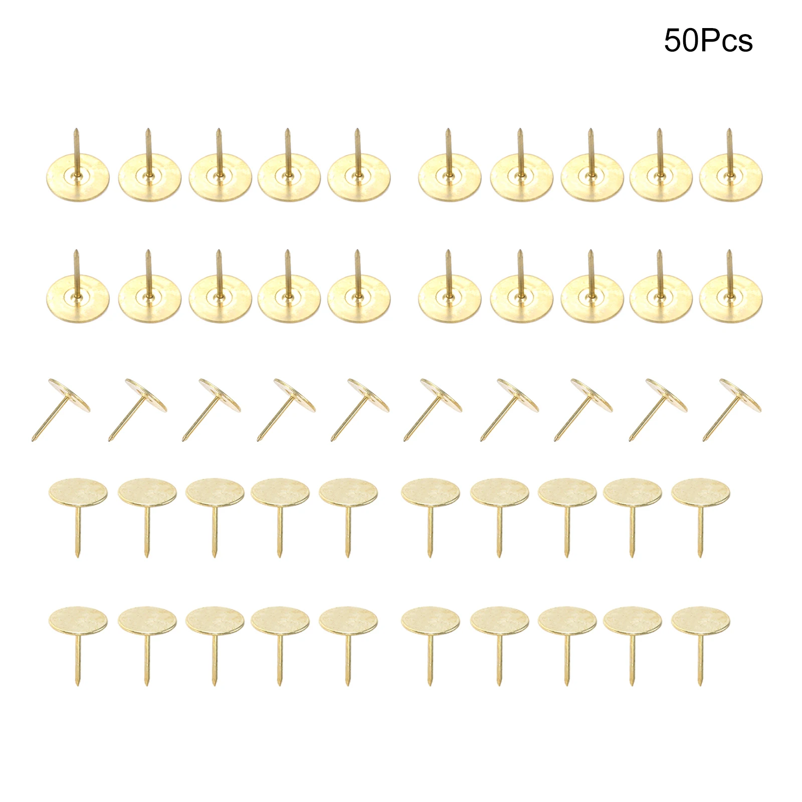 50 шт. мебельные гвозди на плоской подошве, с закругленным носком, металлической защелки античная бронза/золото 15 мм x 19 мм Винтаж Tacks серьги-гвоздики шкатулка для драгоценностей Диван Декор