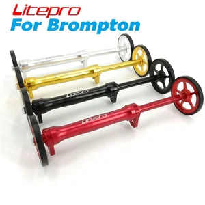 Litepro, легкое колесо и удлинитель для задней грузовой стойки Brompton, телескопическая штанга Easywheel