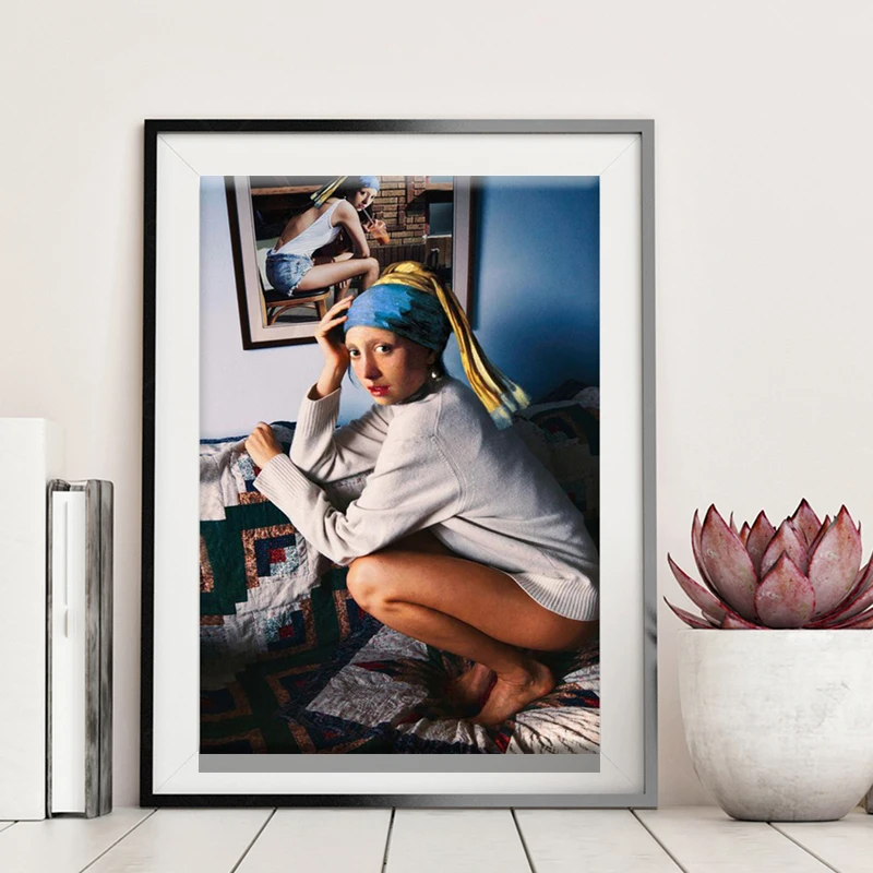 

Girl With A Pearl Earring Sexy Fashion Poster Bathroom Nordic Canvas Painting On The Wall Art Print Picture For Living Room Home
