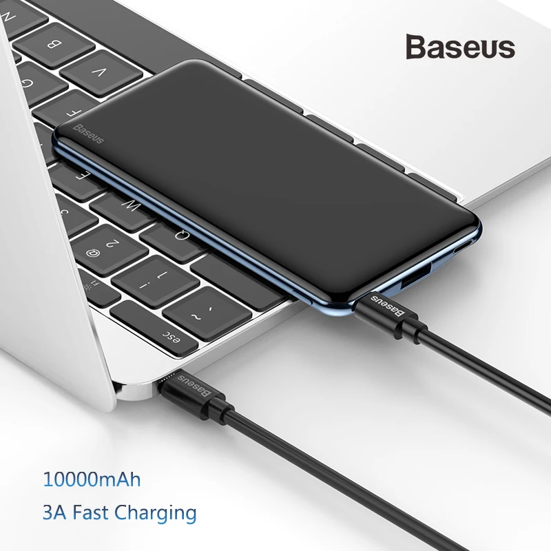 Baseus 3A power Bank 10000 мАч PD3.0 быстрое зарядное устройство USB-C Быстрая зарядка внешняя батарея для iPhone samsung Xiaomi внешний аккумулятор