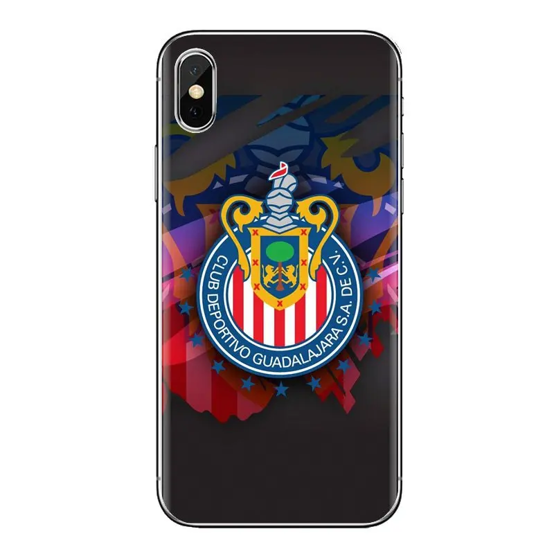 Chivas de Guadalajara Logo TPU Shell Cases For iPhone XS Max XR X 4 4S 5 5S 5C SE 6 6S 7 8 Plus Samsung Galaxy J1 J3 J5 J7 A3 A5 |