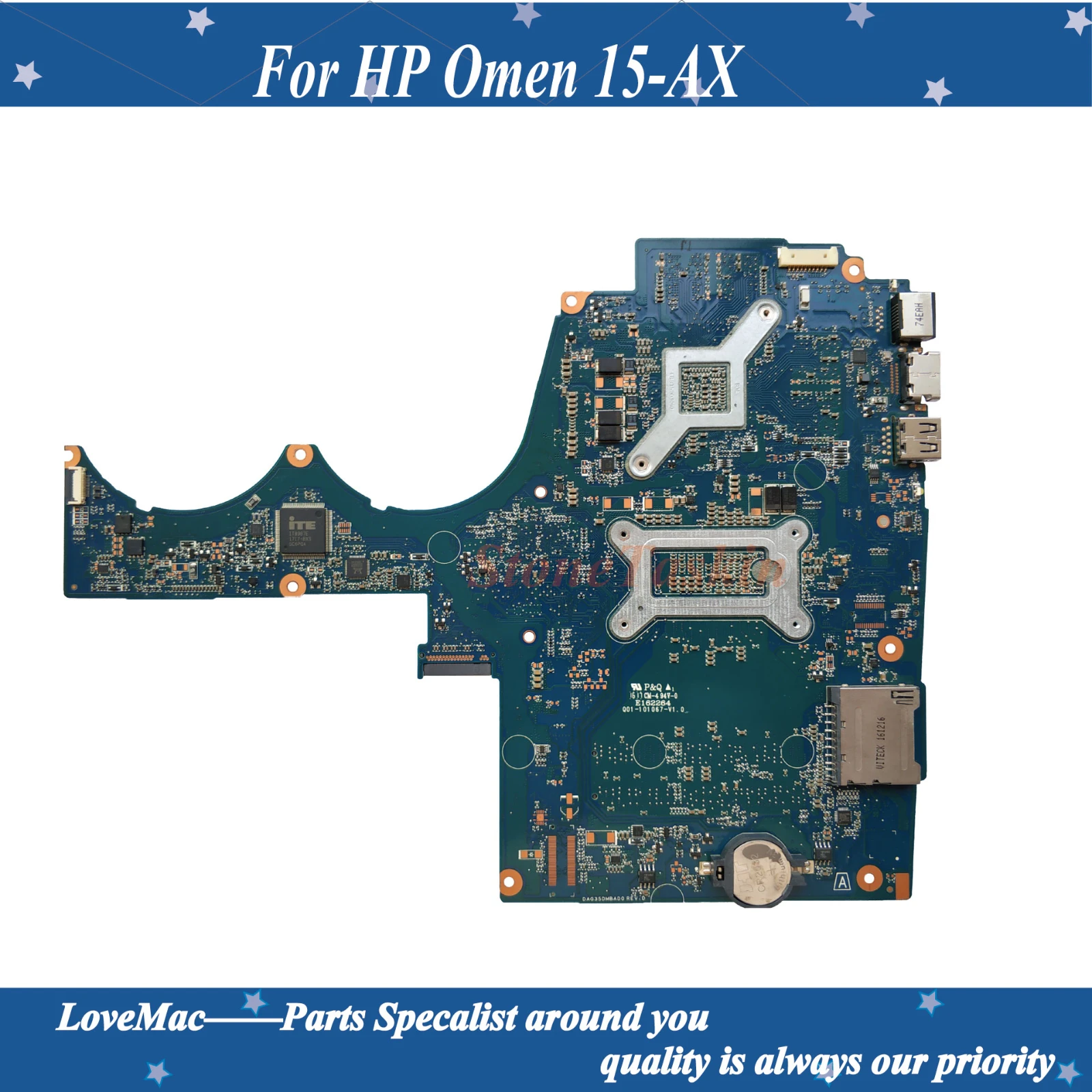 Высококачественная материнская плата для игрового ноутбука HP Omen 15-AX 914772-601 DAG35DMBAD0