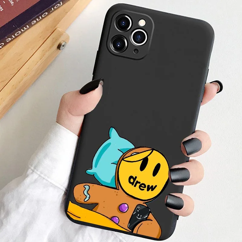 

Luxury brand Justin Bieber drew house Soft silicone cover case for iphones 12 Pro Max 11 Pro Max 6 7 8 Plus XS Max XR X SE 2020