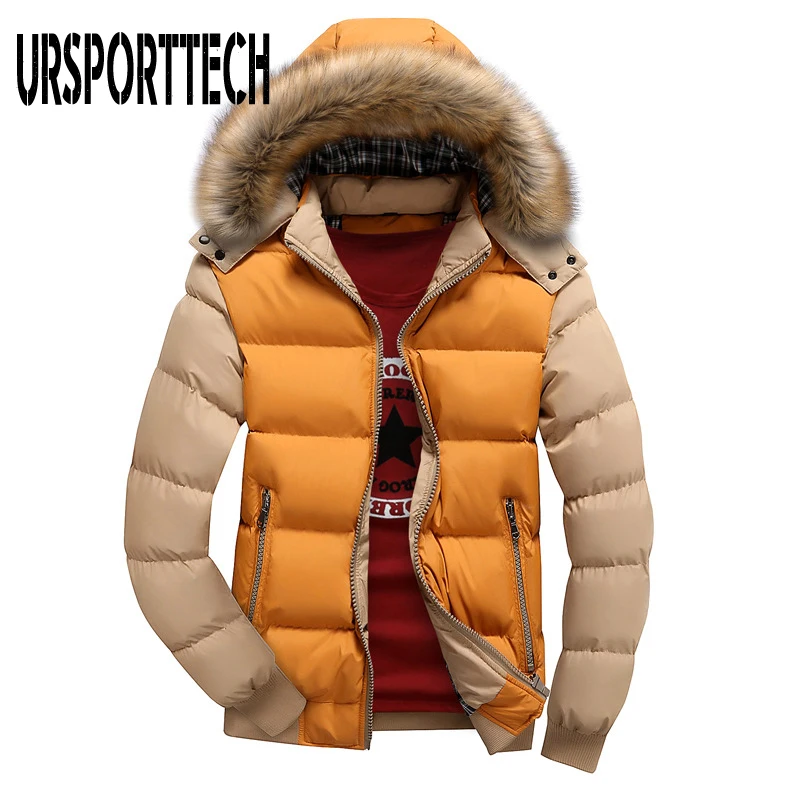 Winter Jacket Men Warm Parkas Thick Warm Cotton Padded Male Pilot Overcoat Slim Zipper Hooded Bomber Jackets Mens Brand Clothing
