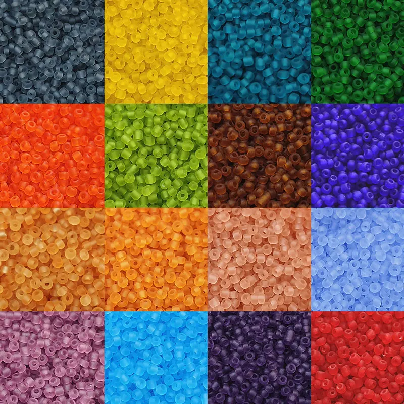 

150-1000Pcs/lot 2 3 4mm Frosted Matte Color Czech Seed Beads Loose Spacer Glass Beads For DIY Necklace Earring Bracelets