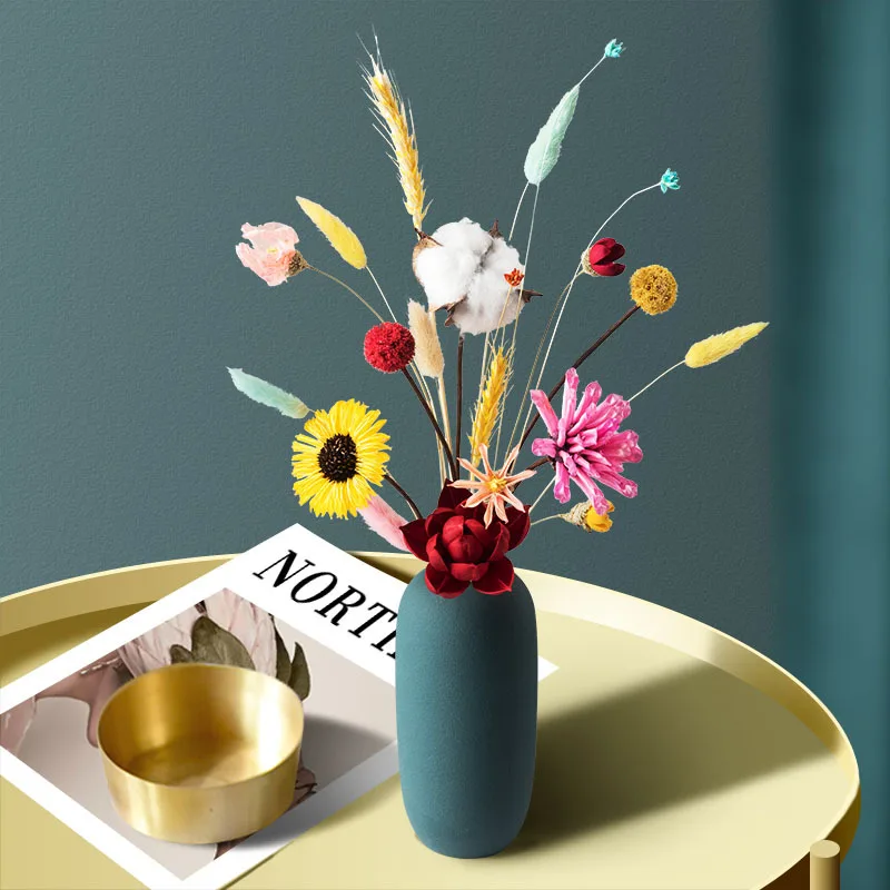 

35-40CM Light Luxury Handmade Dried Flowers Material Living Room DIY Arrangement Home Decoration Small Bouquet Ornaments