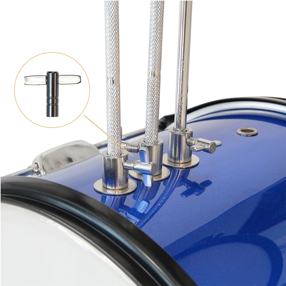 12 inch Kids Drum Set - Kit w/ Drums Drumsticks Seat Musical Instruments Age 5 Real 3 Pieces | Спорт и развлечения