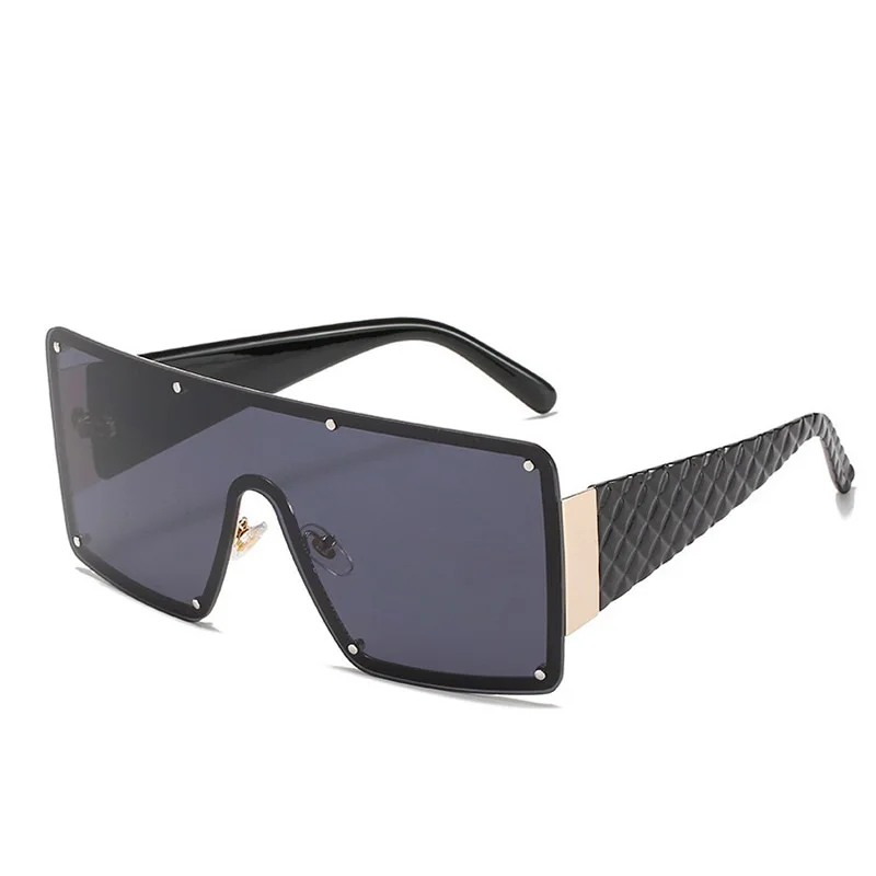 

Unisex Fashion Ladies Rectangle Sunglasses Women Oversized Shades Vintage Brand Designer One Piece Sun Glasses For Female Men