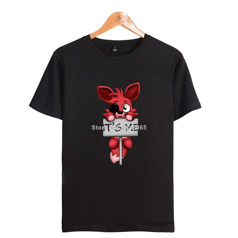 Футболка плюшевая для мужчин и женщин It's me Kawaii FNAF брендовая одежда улицы