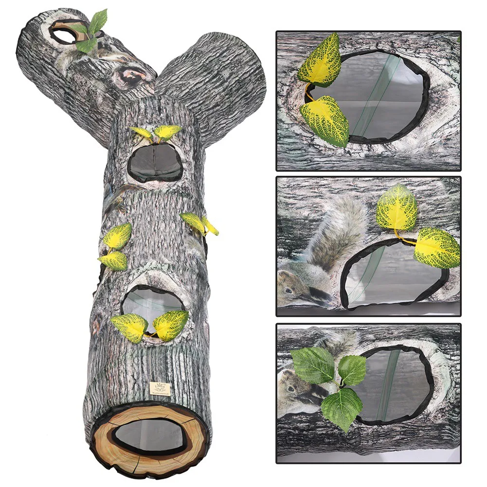 

Indoor Pet Cat Tunnel Tube Toys Pet 3 Holes Play Tubes Collapsible Kitten Interactive Puzzle Toys Ferrets Rabbit Dog Channel Tub