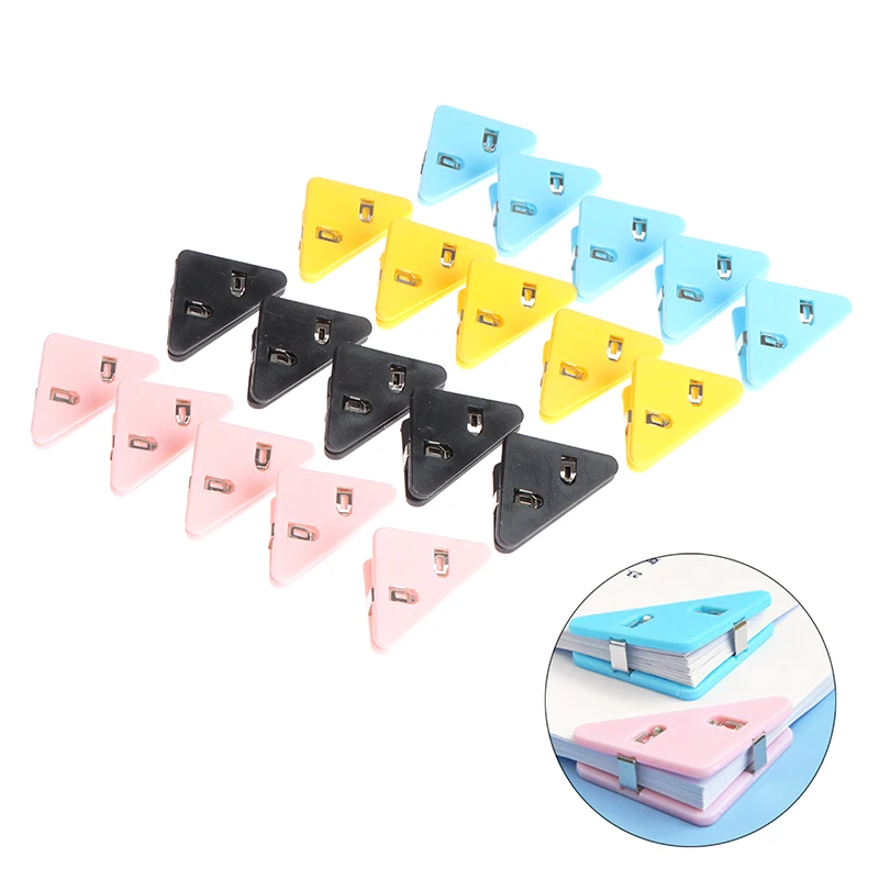 

5pcs Metal Book Paper Binder Clips Corner Clip for Desk Storage Shelf Office Desktop