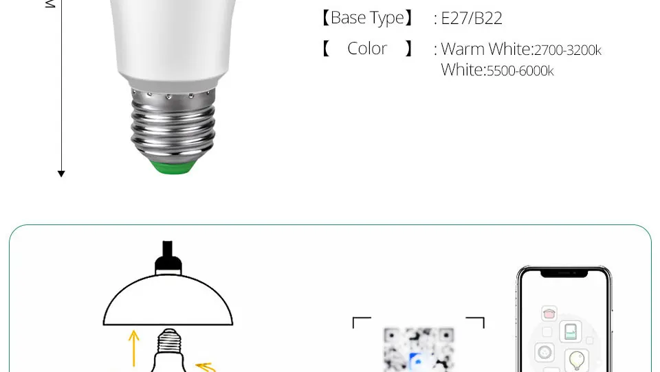 E27 Светодиодный светильник смарт-лампочка WIFI RGB 15 Вт Bluetooth приложение управление умная лампа светильник с регулируемой яркостью кухня под шкаф Домашний Светильник ing