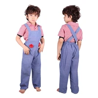 china embroidery 75 children boys peasant overalls professional dress cosplay role dress performance stage costume decoration