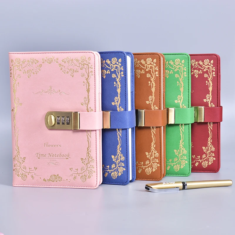 Замок с паролем Многофункциональный блокнот A5 Ретро креативная Записная книжка