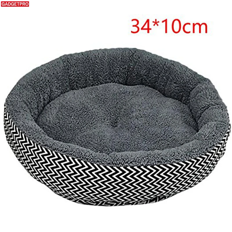 Gadetpro 2 цвета круглая мягкая домашняя кровать для собак в полоску кошек и Размер S M