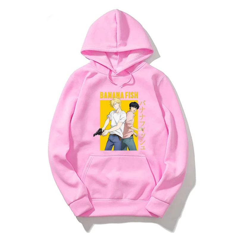 2021 Fashion Japan Anime BananaFish Print Hoodie Long Sleeve Pullover Hooded Sweatshirt