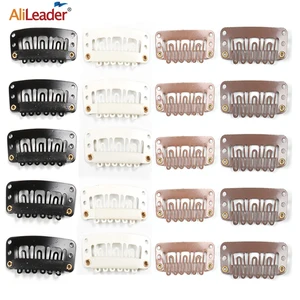 Alileader 20Pcs/Lot Clip In Hair Extension Wig Clips For Human Hair Bangs Snap Hair Clips For Extens