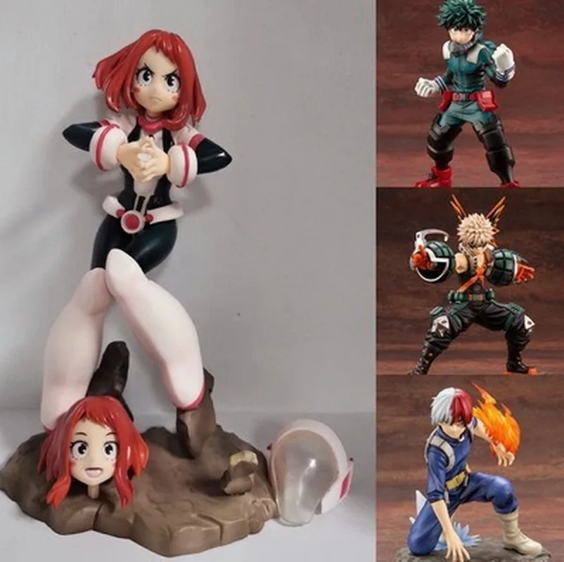 Аниме Мой герой Академия очако урарака Bakugo Katsuki Todoroki Shoto Midoriya Izuku масштаб 1/8 ПВХ