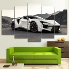 5 шт., настенные постеры на холсте с изображением спортивного автомобиля