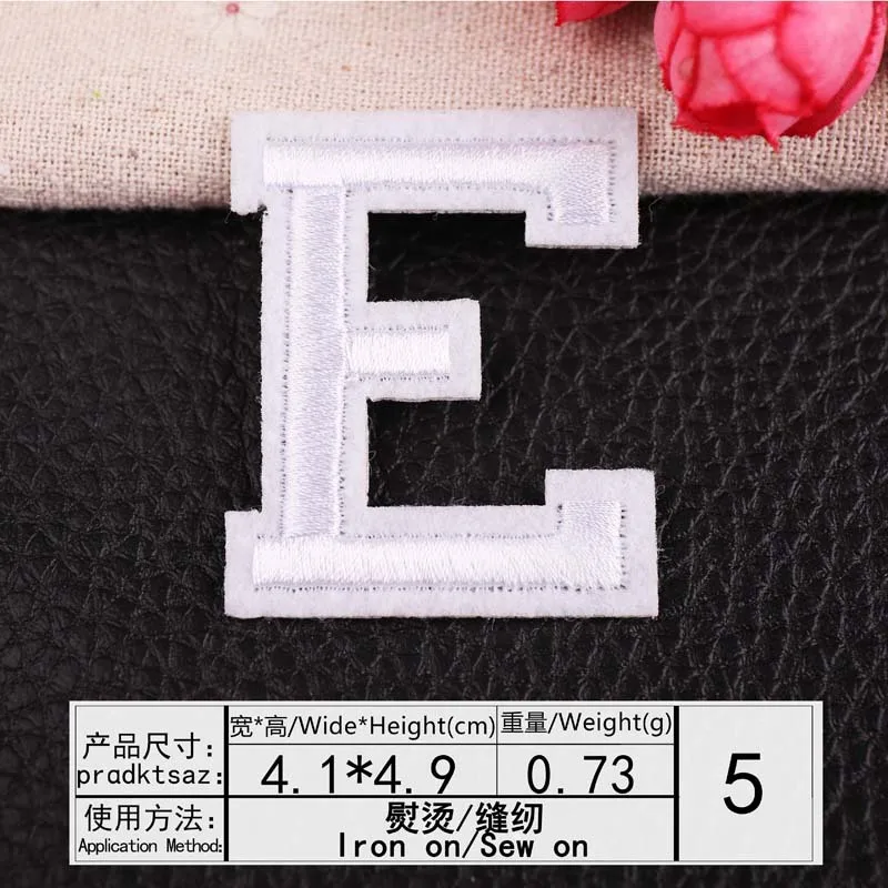 Белые вышитые буквы английского алфавита нашивки сделай сам термоплавкий клей