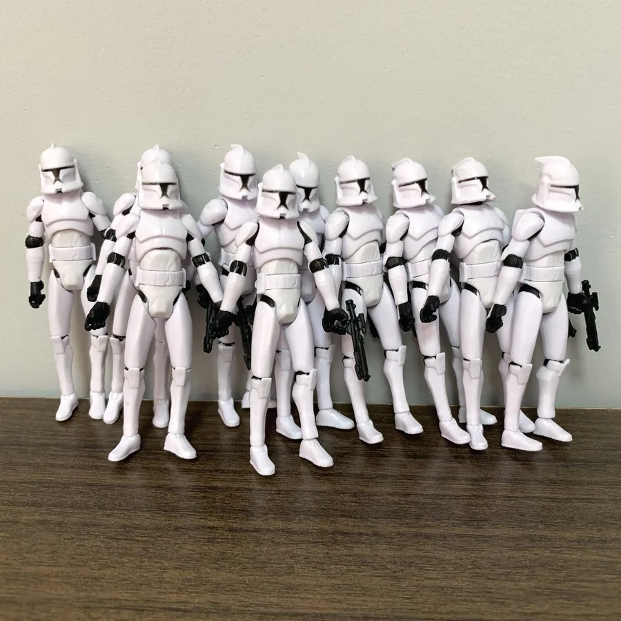 Набор из 10 шт. фигурки Войны Клонов № 5 OTC трилогия Республика Trooper 3 75 дюйма с