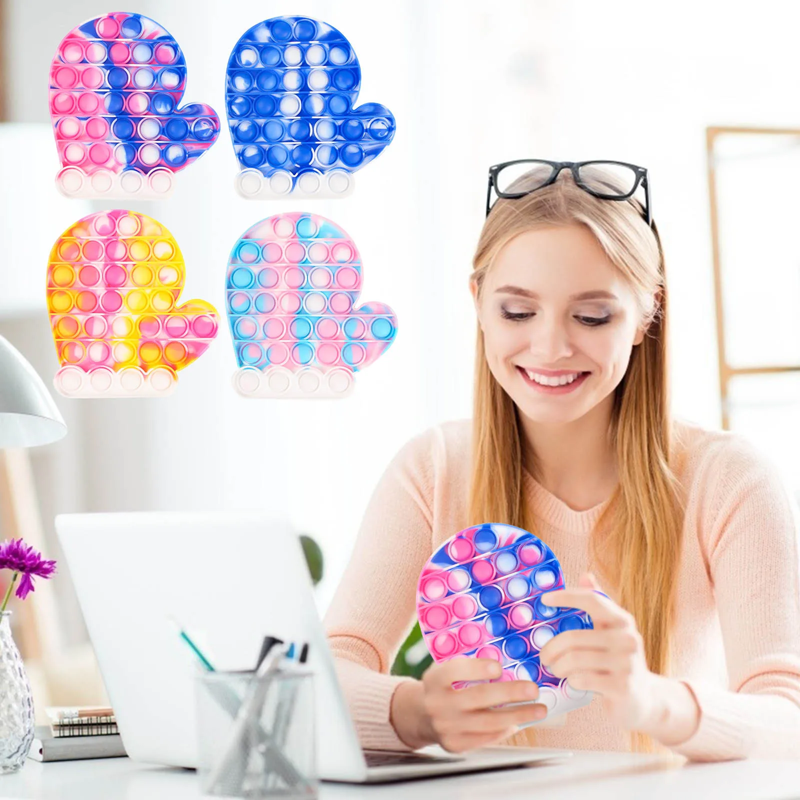 

Игрушка-антистресс с пузырьками для взрослых и детей, сенсорная игрушка для снятия давления, развлекательный подарок для детей на день рожд...