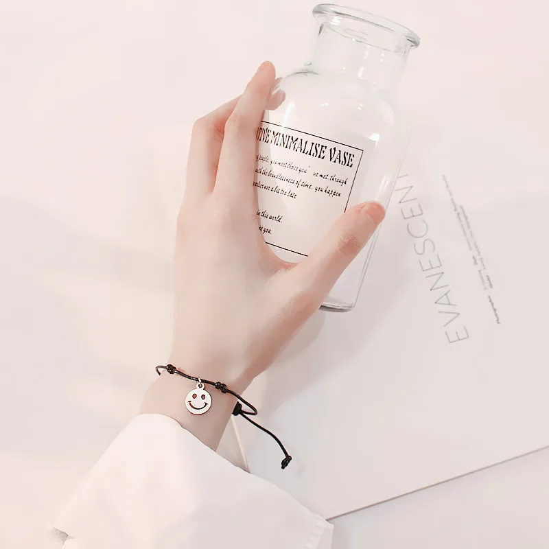 Новинка 2020 браслет для влюбленных с улыбающимся лицом модный трендовый простой