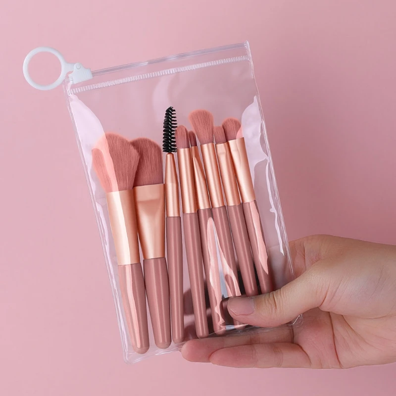 

8PCS Portable Makeup Brush Set Professional Synthetic Foundation Make Up Brushes Blending Face Powder Blush Concealers