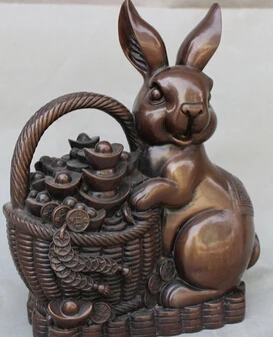 Бесплатная доставка &lt&lt&lt&lt 11 &quotСчастливая китайская статуя из чистой бронзы с