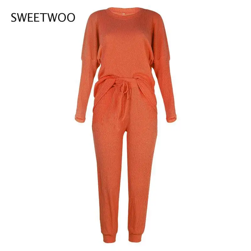 

Autumn and Winter Women's Fashion New Solid Color Long-Sleeved Casual Suit Home Wear Pajamas