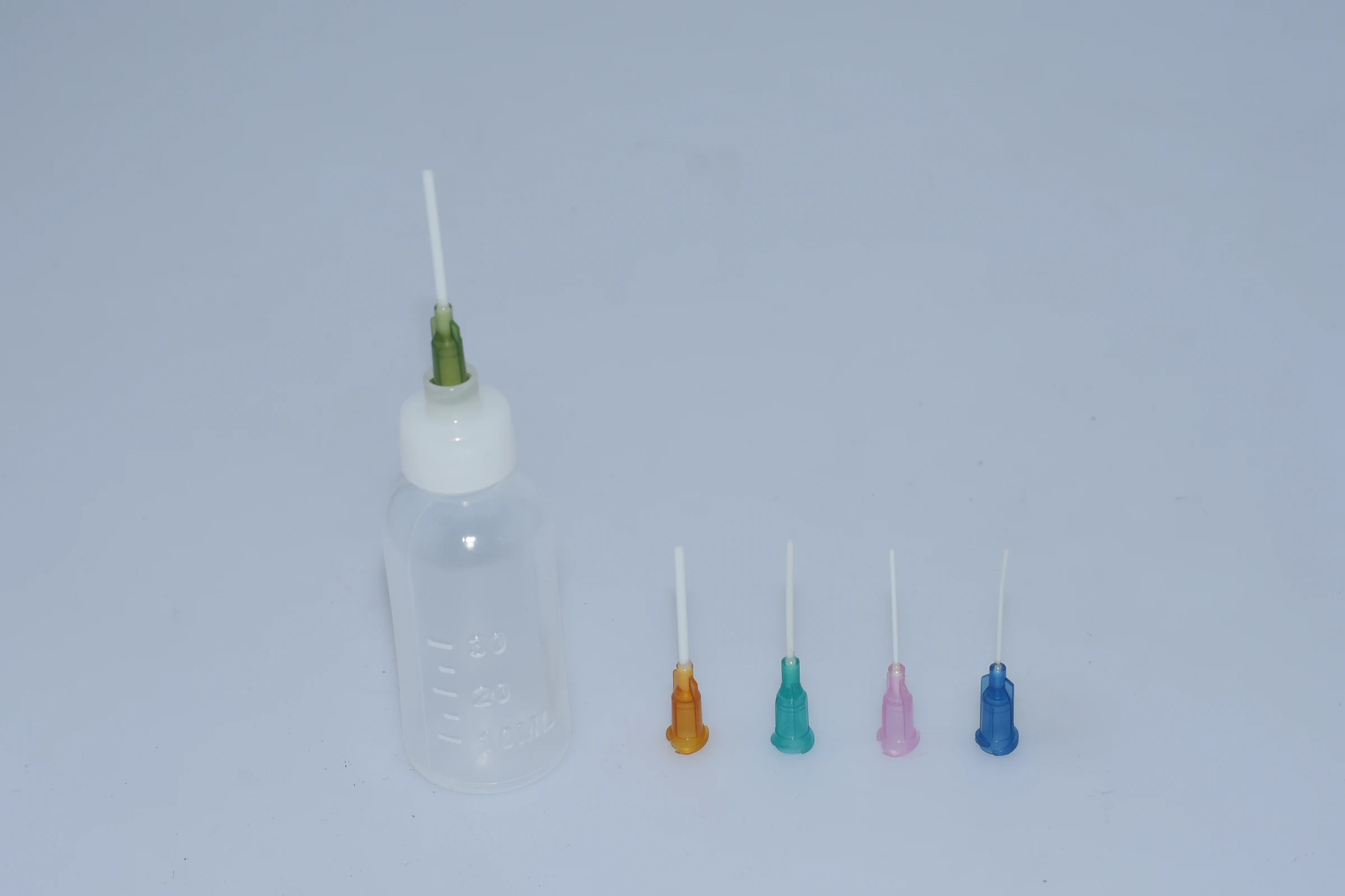 Прецизионный гибкий наконечник PP игла 14 г-22 г Луер Блокировка бутылки 30 мл 50