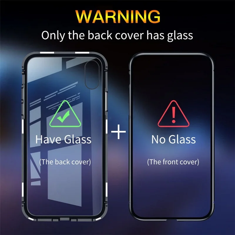 Double-sided Magnetic 360 Full Protect Case for Samsung galaxy A30 A40 A50 A60 A70 case |