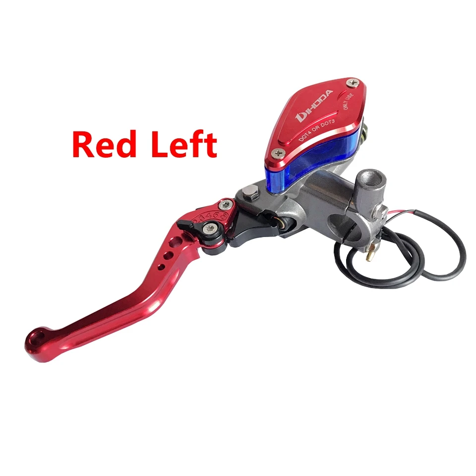 Red Left Мотоцикл 7/" 22 мм сцепления тормозной гидравлический насос главный цилиндр Тормозной сцепления рычаги для HONDA KAWASAKI SUZUKI YAMAHA - Цвет: Red Left