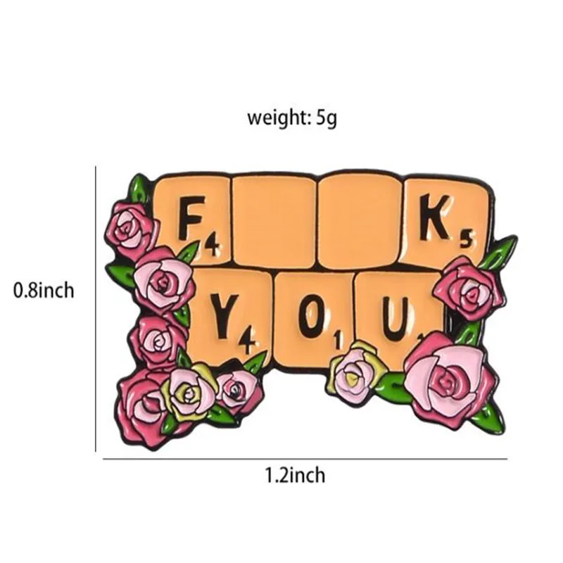 Новый розовый цветок клавиатура Сплав Брошь джинсовая рубашка значок для