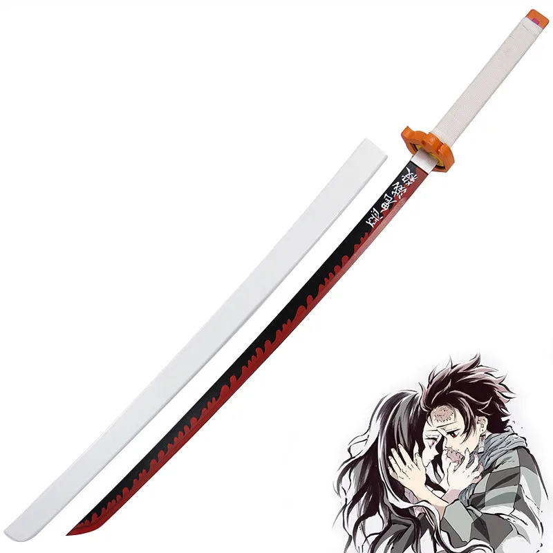 Хит продаж Аниме Демон убийца: Kimetsu без Yaiba Косплэй реквизит Kyojuro Rengoku меч Книги об