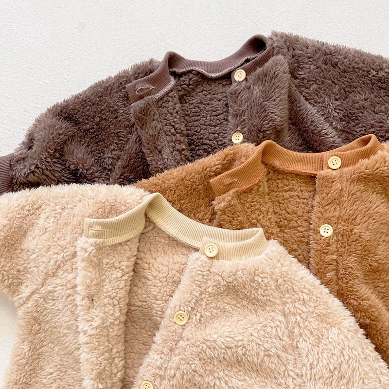 Комбинезон для новорожденных зимний костюм одежда маленьких мальчиков теплая из