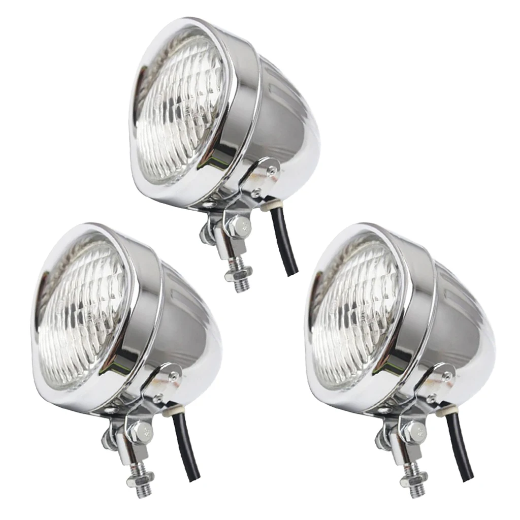 

3 х хромированная крышка объектива 10 мм H/L фара для Harley Chopper Bobber