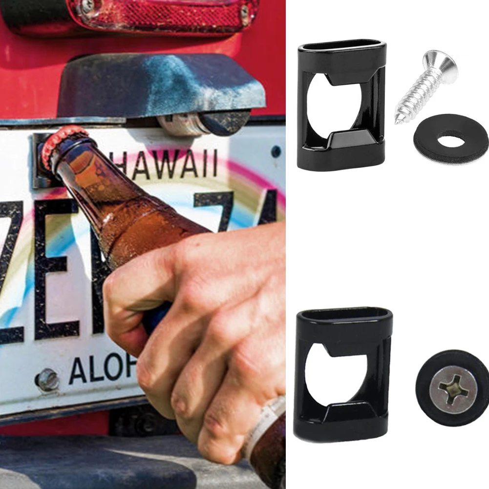 Aluminum Alloy Beer Cap Bottle Opener License Plate Mount For Fun Tool |