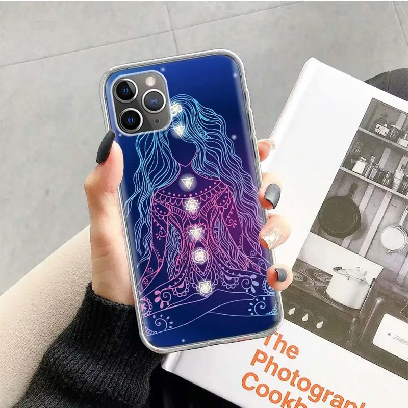 

mandala chakra yoga Case for Apple iphone 11 12 Mini Pro XS Max XR X 7 8 6 6S Plus 5 5S SE 10 Ten Gift Silicone Phone Cover Coqu