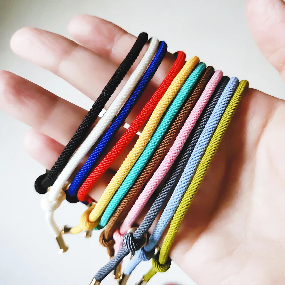 

Muiticolor Wax Cord Bracelet String Strap Woman Red String Bracelet Kabbalah Jewerly Gift Adjustable Red Rope Bracelet for Luck