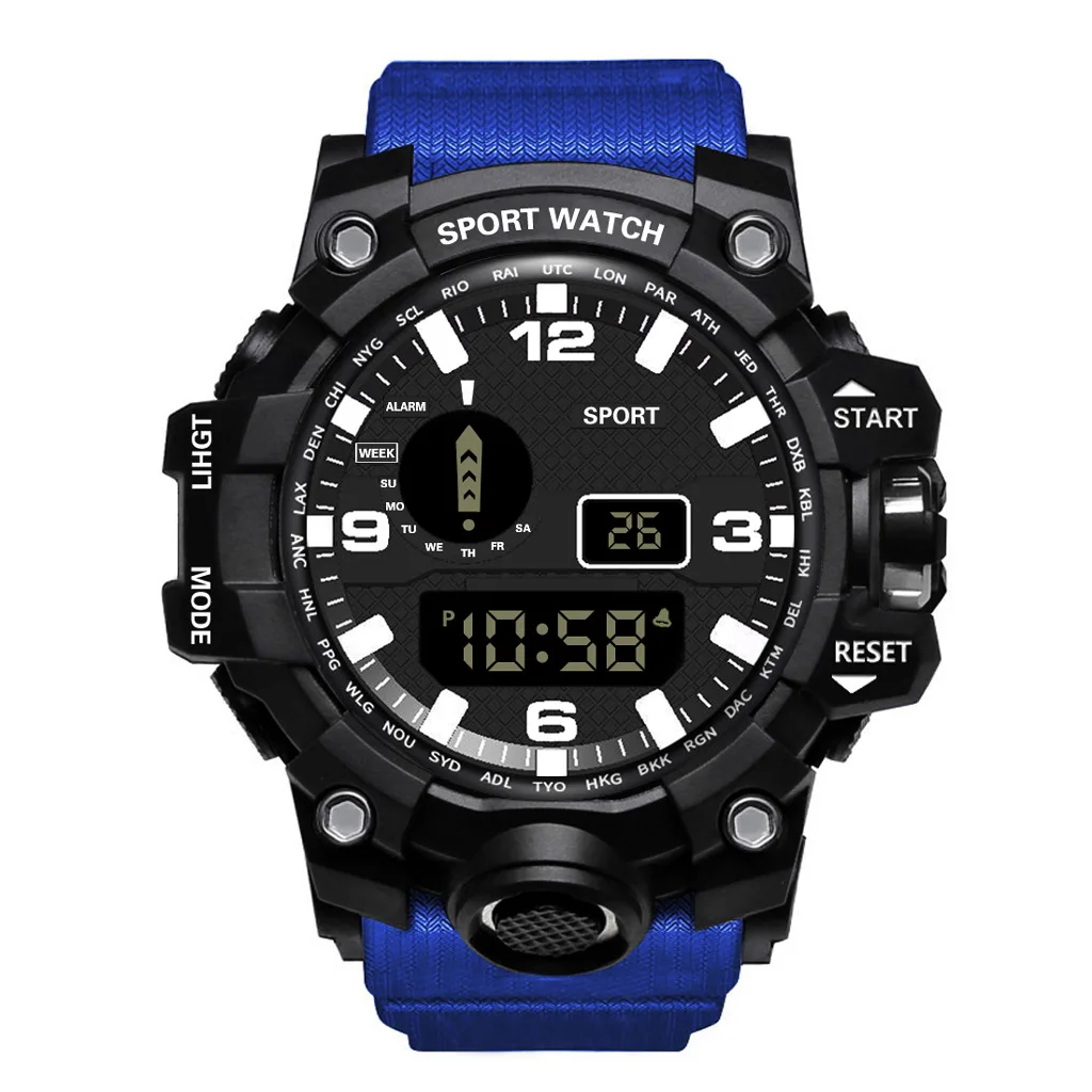 Hour Fashion Sport Watch Men Alarm Clock Cowboy Waterproof Week Display Watches Denim Digital Relogio Masculino 1472 | Наручные часы
